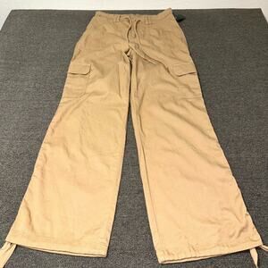 Wild Fable Cargo Pants Women’s XS Light Taupe Drawstring Wide Leg Streetwear NWT